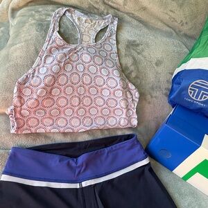 Tory Sport Cotton tank and legging set